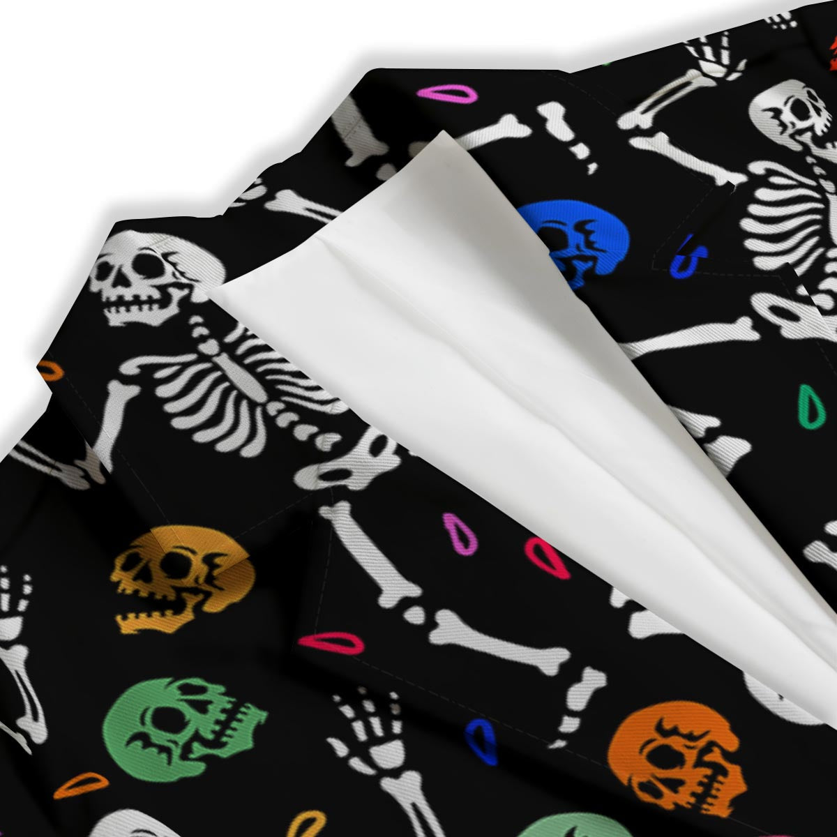 Skeleton Dancing Trippy Print Pattern Women's Blazer-grizzshop