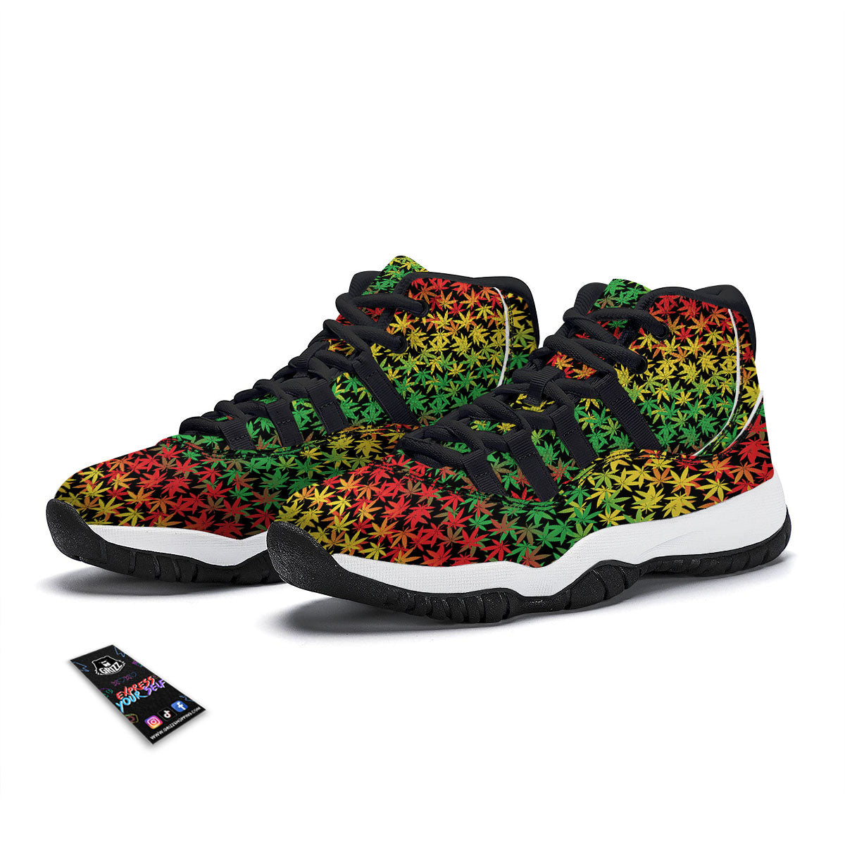 Skeleton Day Of The Dead Print Pattern Black Bball Shoes-grizzshop