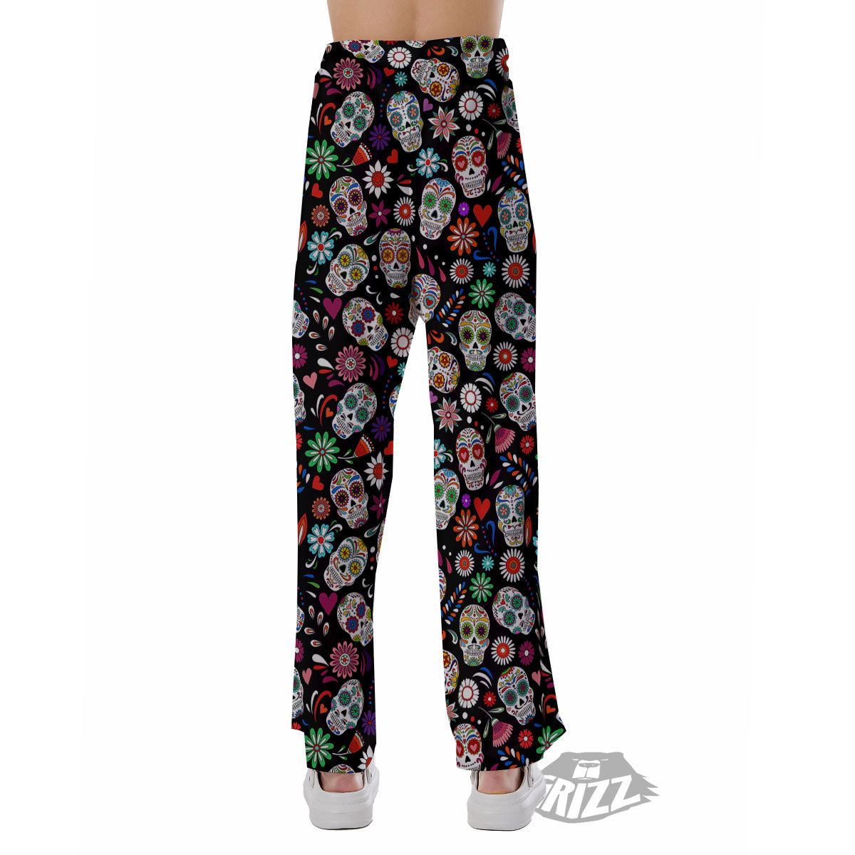 Skeleton Day Of The Dead Print Pattern Pajama Pants-grizzshop