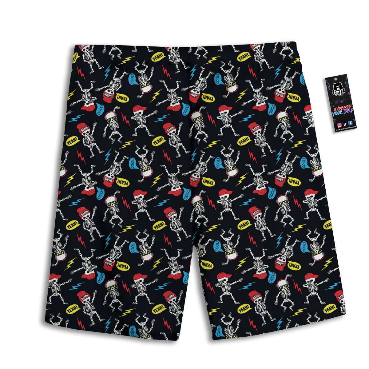 Spider Halloween Print Pattern Men's Athletic Shorts