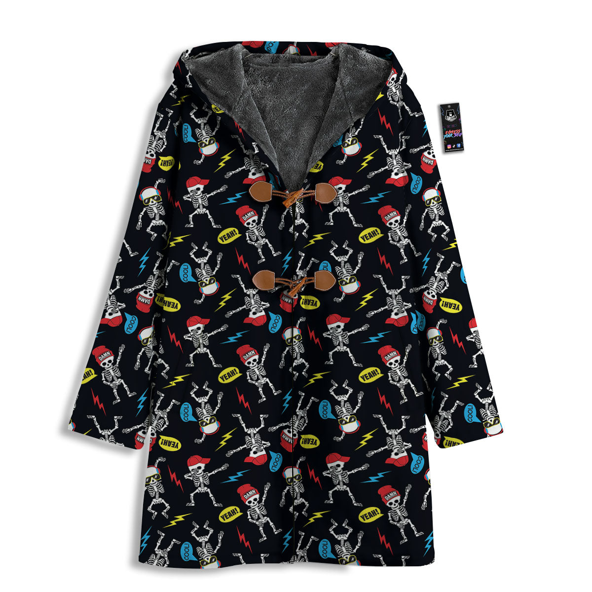 Skeleton Party Fun Print Pattern Men's Windbreaker Jacket-grizzshop
