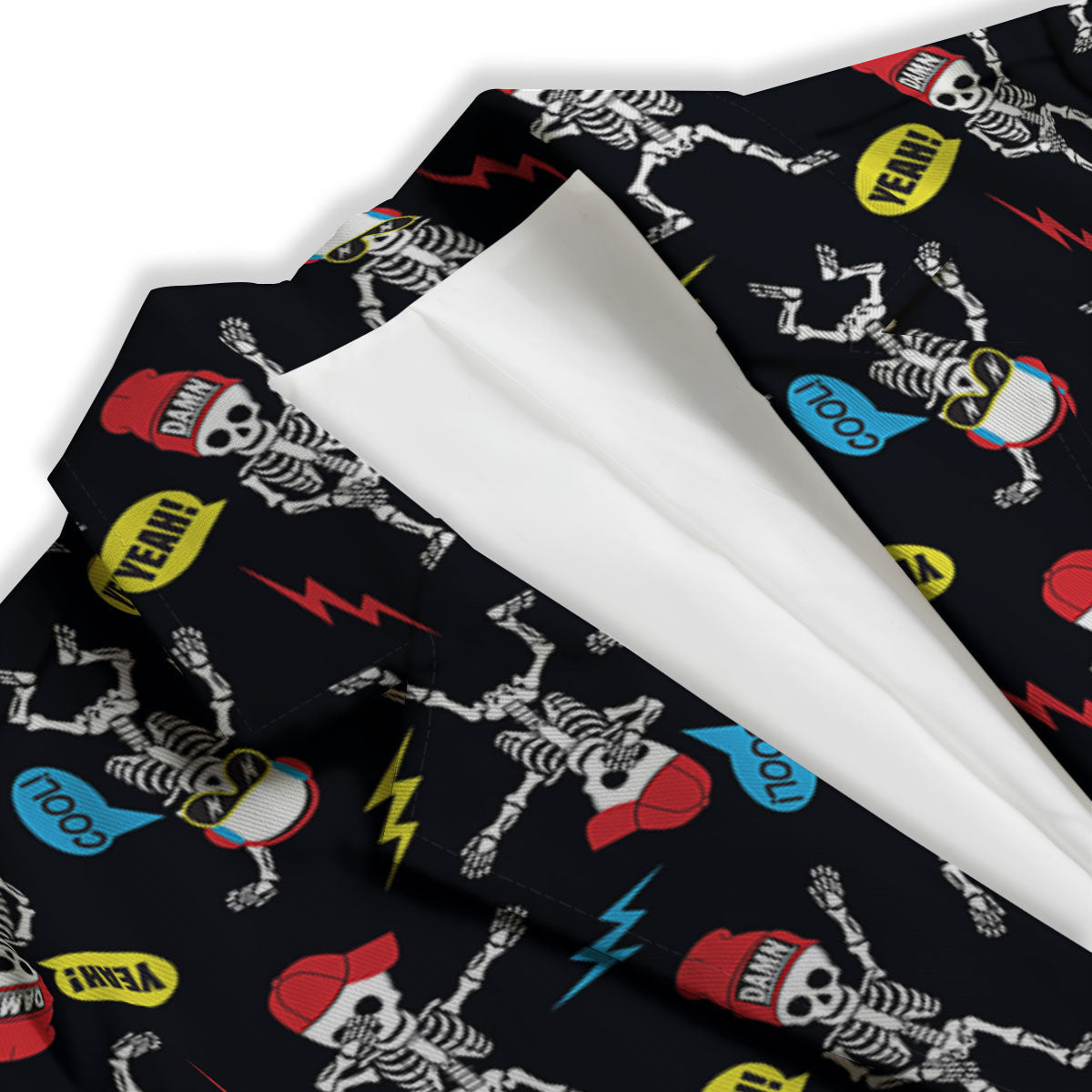 Skeleton Party Fun Print Pattern Women's Blazer-grizzshop