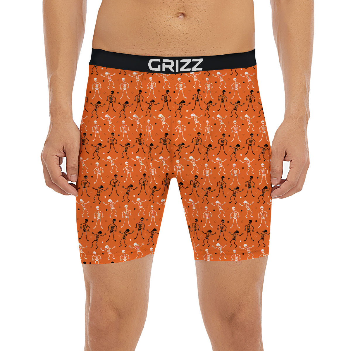 Skeleton Party Halloween Print Pattern Boxer Briefs-grizzshop