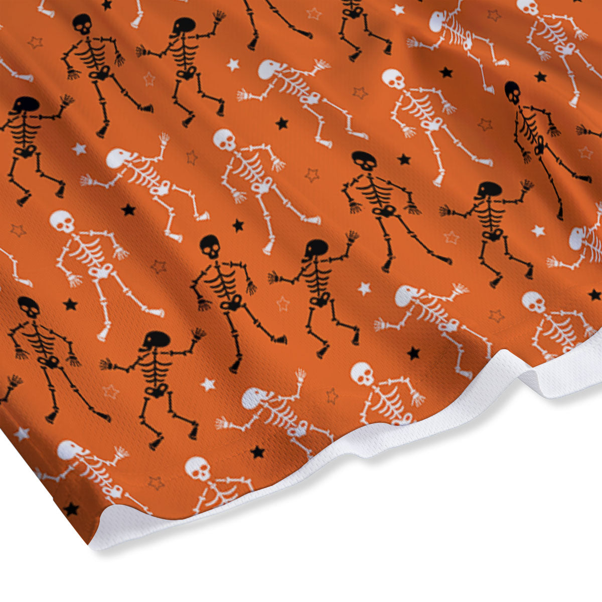 Skeleton Party Halloween Print Pattern Mesh Shorts