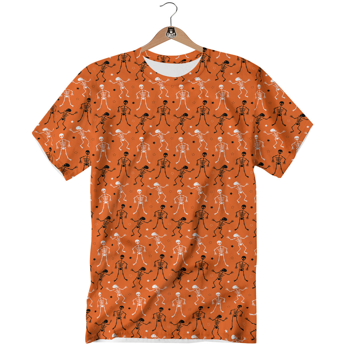 Skeleton Party Halloween Print Pattern T-Shirt-grizzshop