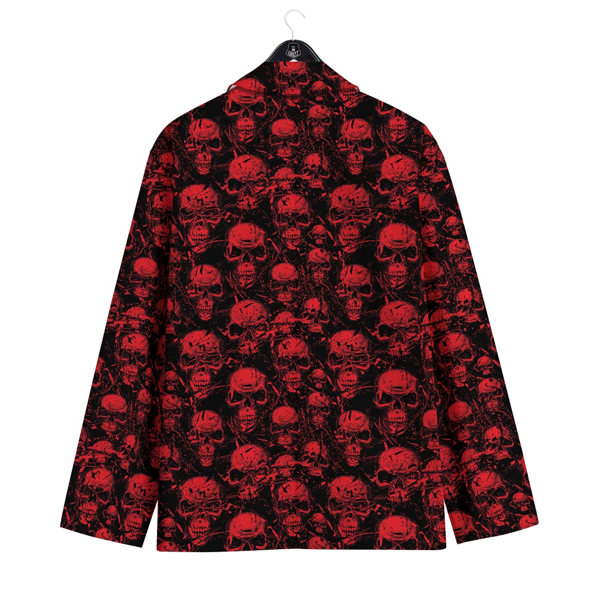 Skeleton Scary Print Pattern Men's Sport Coat-grizzshop