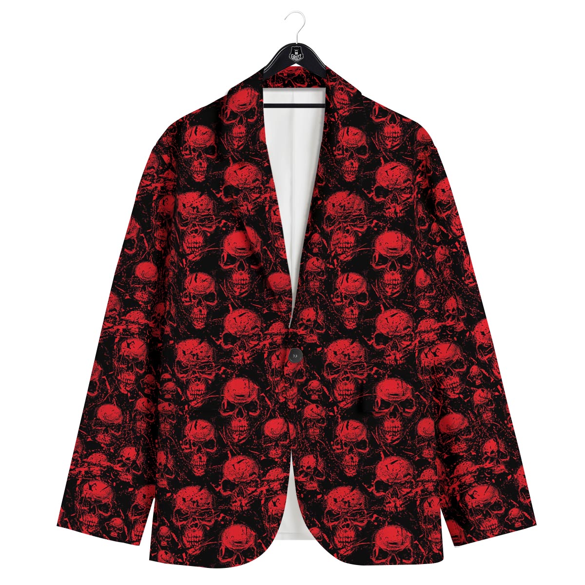 Skeleton Scary Print Pattern Men's Sport Coat-grizzshop