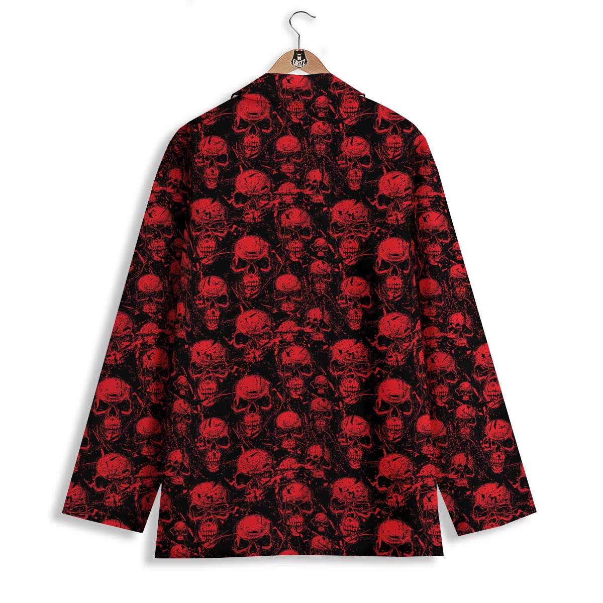Skeleton Scary Print Pattern Women's Blazer-grizzshop