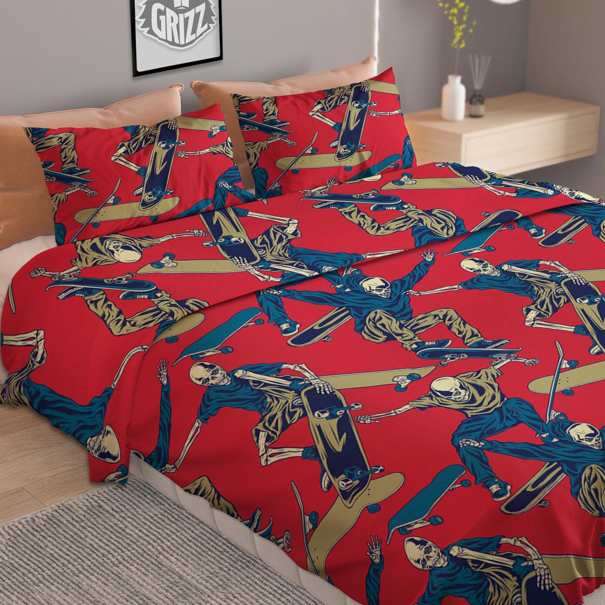 Snake Turquoise Print Duvet Cover Bedding Set