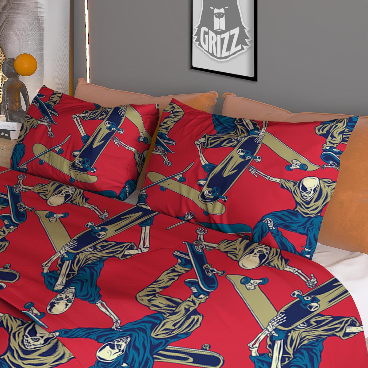 Snake Turquoise Print Duvet Cover Bedding Set