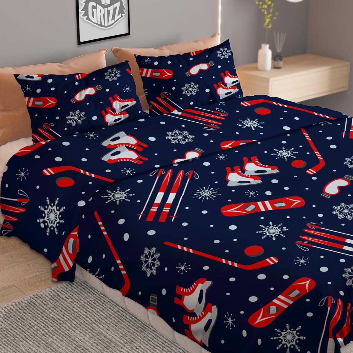 Snake Yellow Print Duvet Cover Bedding Set