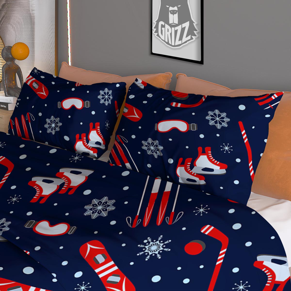 Snake Yellow Print Duvet Cover Bedding Set
