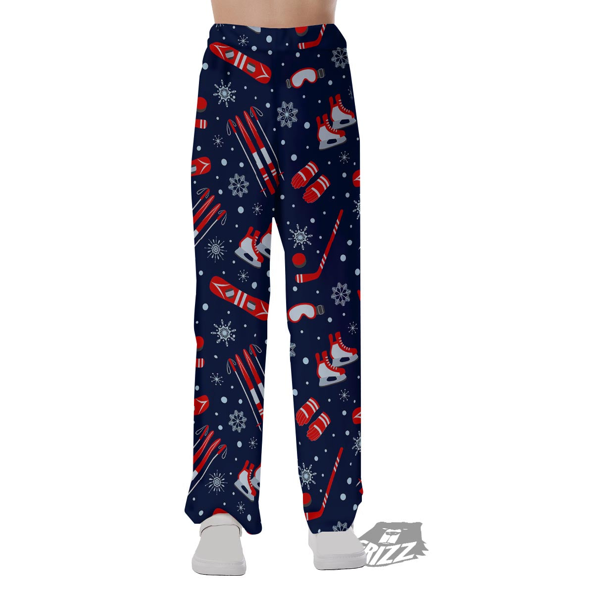 Skiing Equipment Print Pattern Pajama Pants-grizzshop