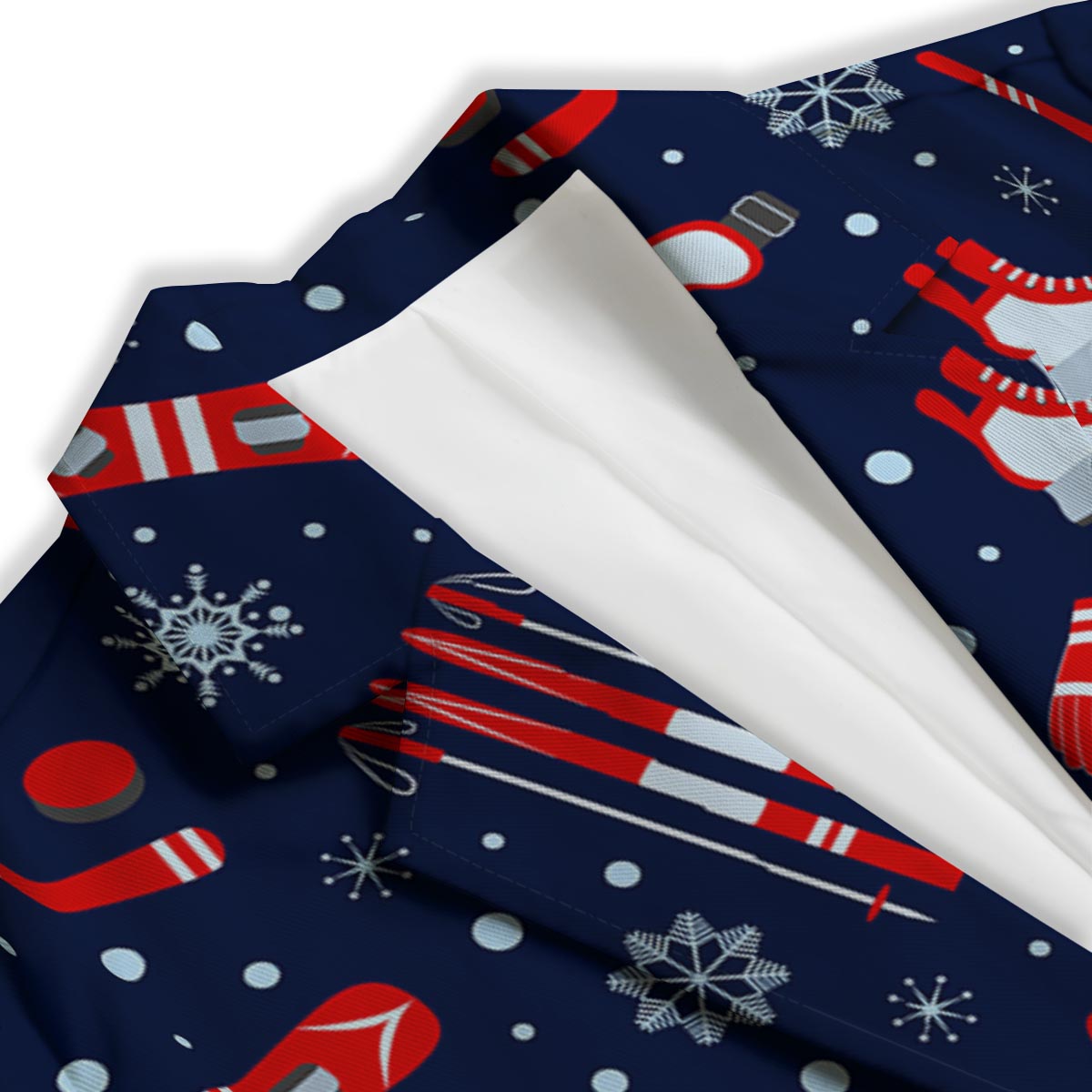Skiing Equipment Print Pattern Women's Blazer-grizzshop