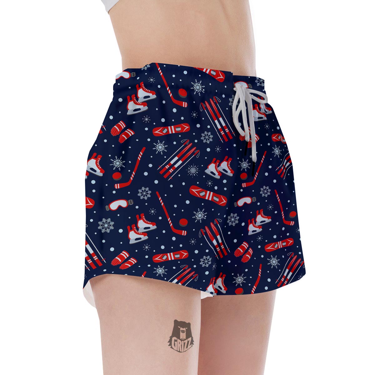 Skiing Equipment Print Pattern Women's Shorts-grizzshop