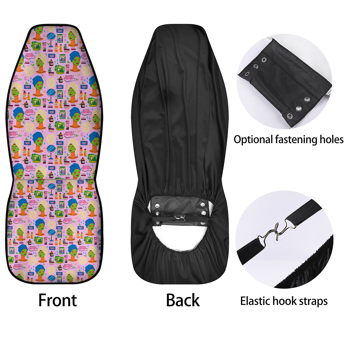 Skin Care And Face Care Print Pattern Car Seat Covers-grizzshop