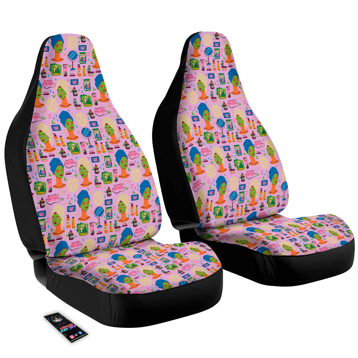 Skin Care And Face Care Print Pattern Car Seat Covers-grizzshop