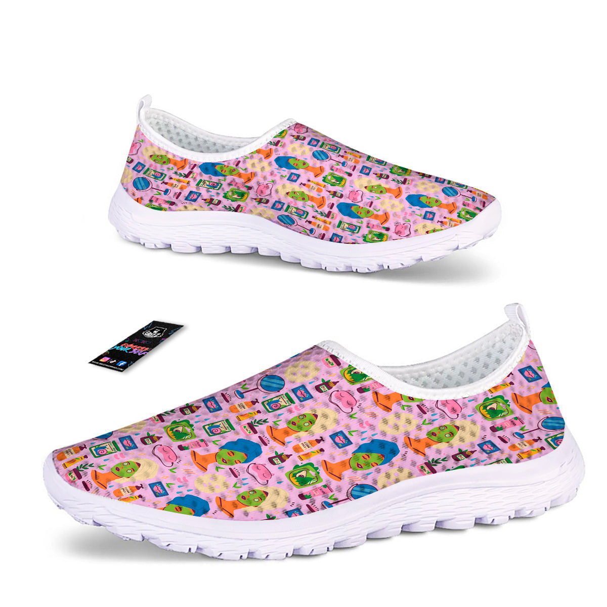Skin Care And Face Care Print Pattern Nurse Shoes-grizzshop