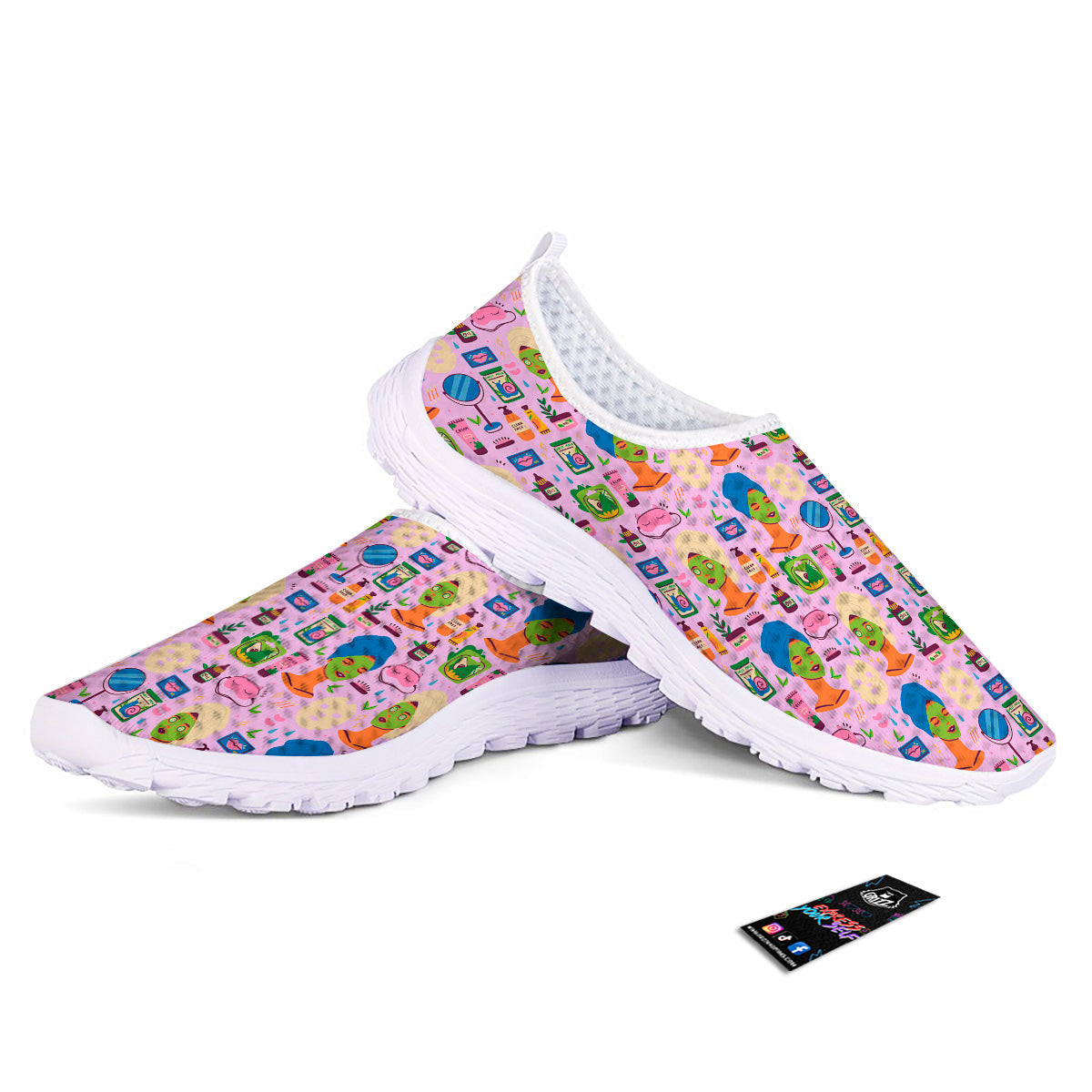 Skin Care And Face Care Print Pattern Nurse Shoes-grizzshop