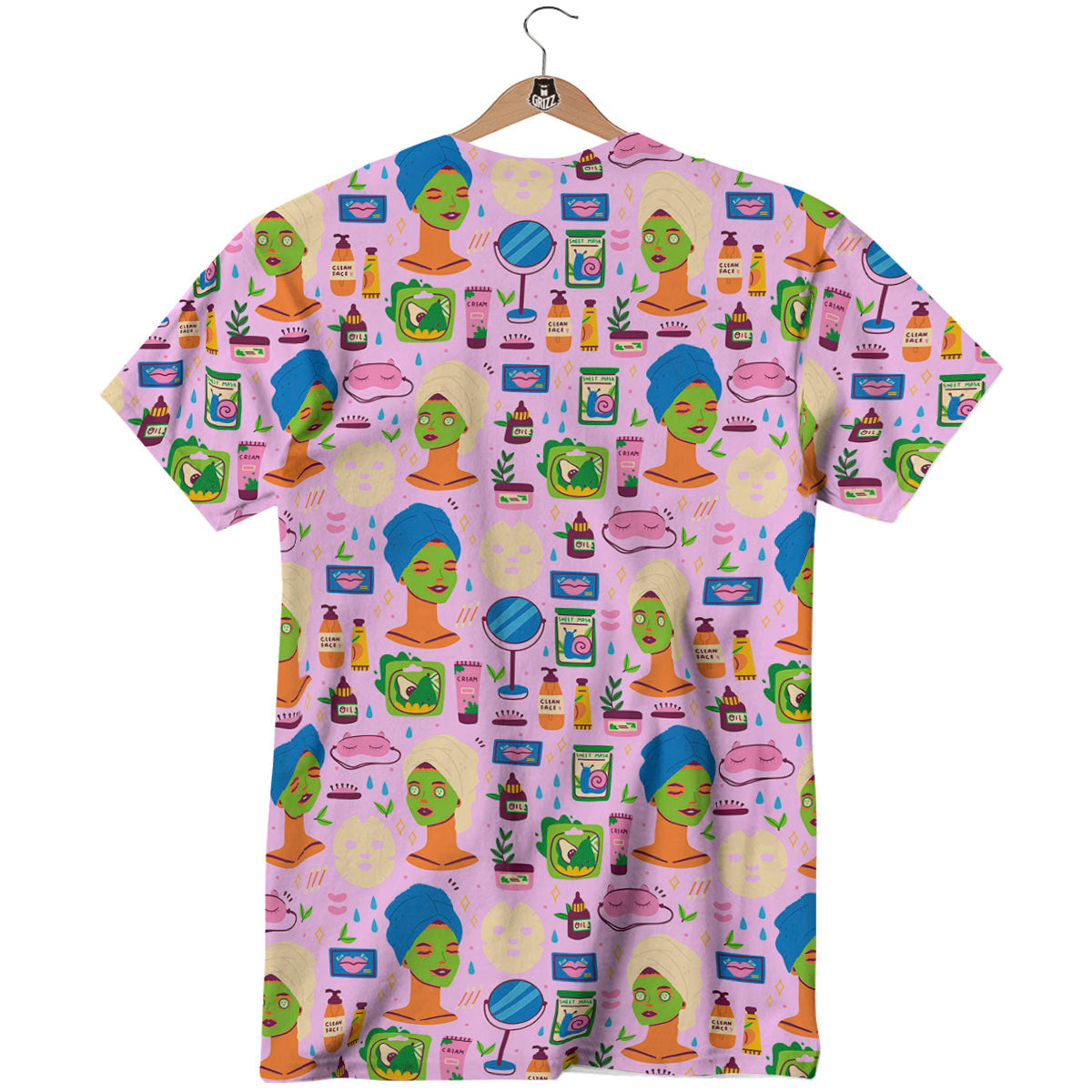 Skin Care And Face Care Print Pattern T-Shirt-grizzshop