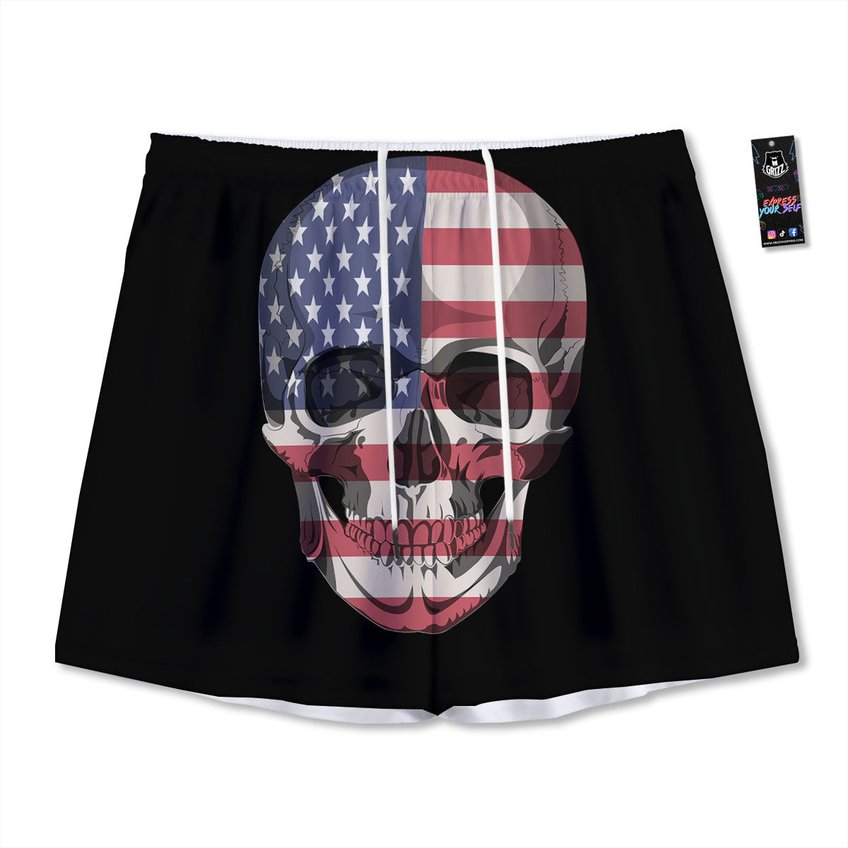 Scary Evil Clown Print Pattern Mesh Shorts