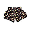 Skull Bacon Egg Pattern Print Muay Thai Boxing Shorts-grizzshop