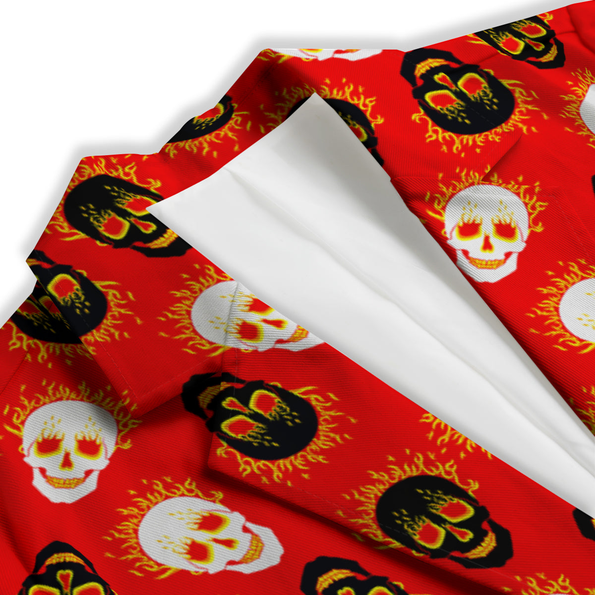 Skull Burning Print Pattern Women's Blazer-grizzshop