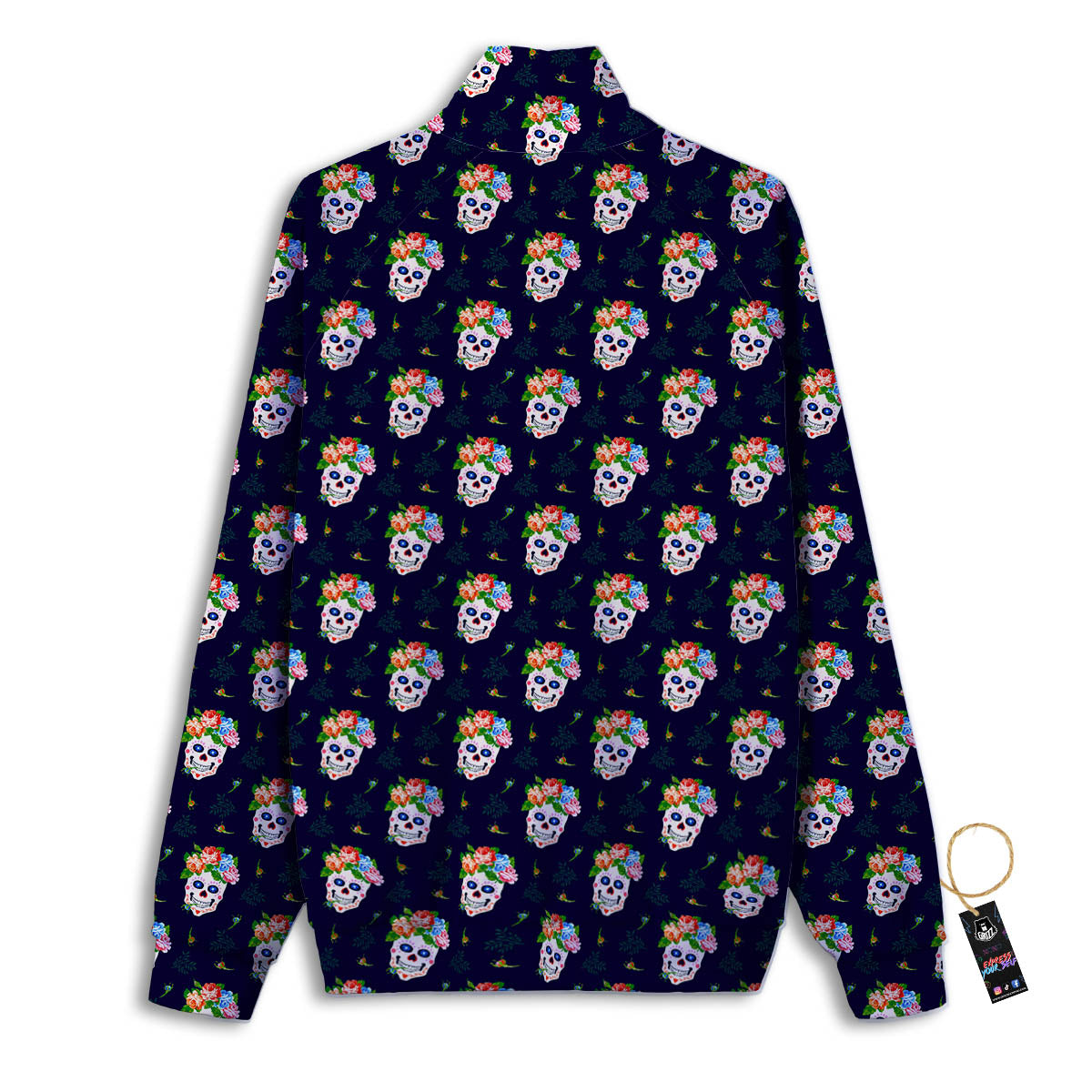 Skull Calavera Girl Print Pattern Track Jacket-grizzshop