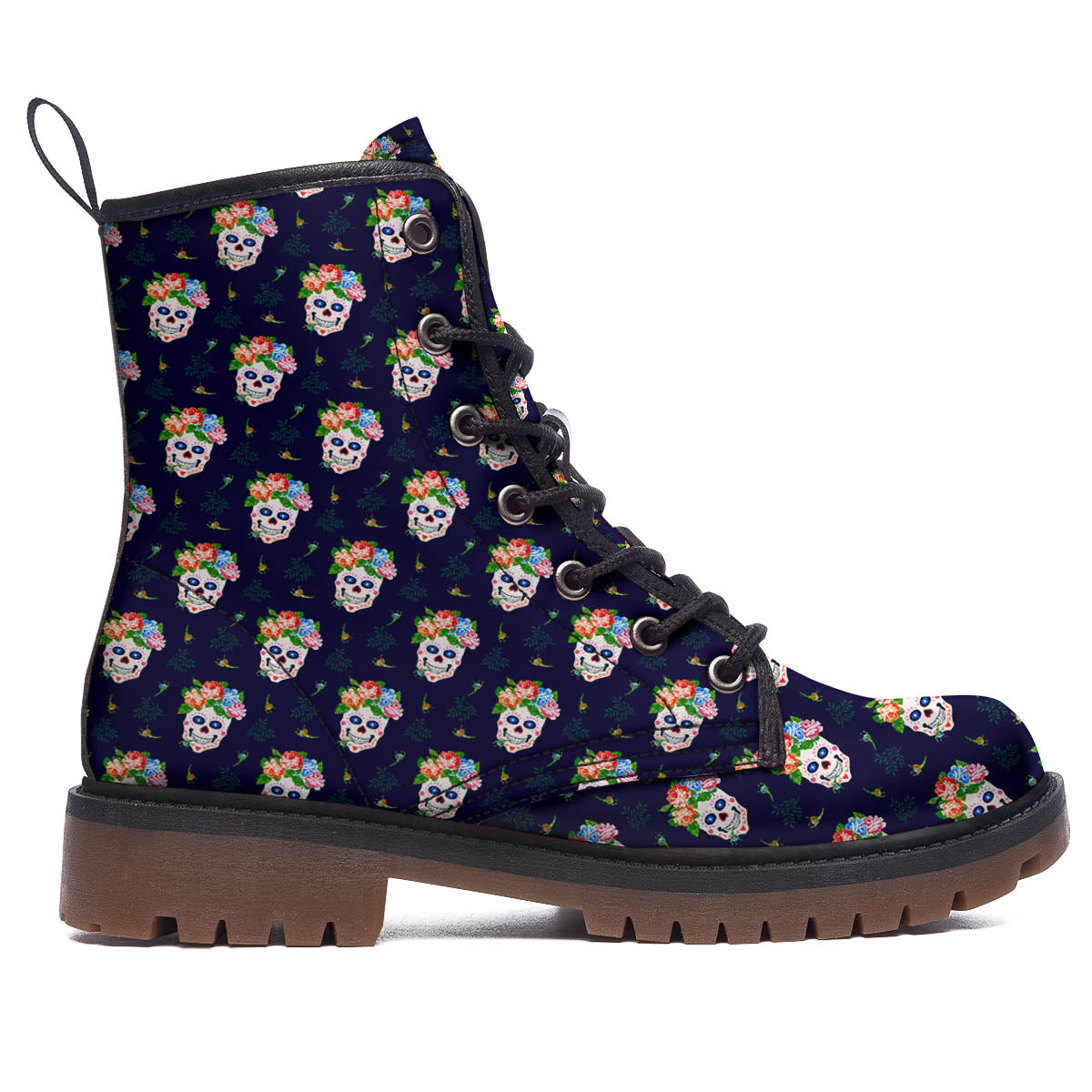 Skull Calavera Girl Print Pattern Work Boots-grizzshop