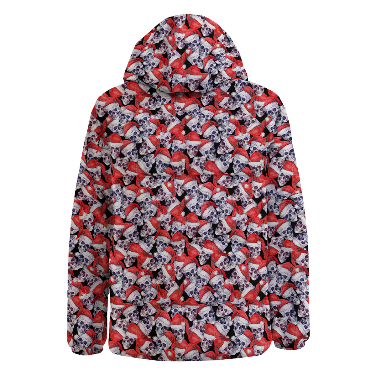 Skull Christmas Santa Print Pattern Down Jacket-grizzshop