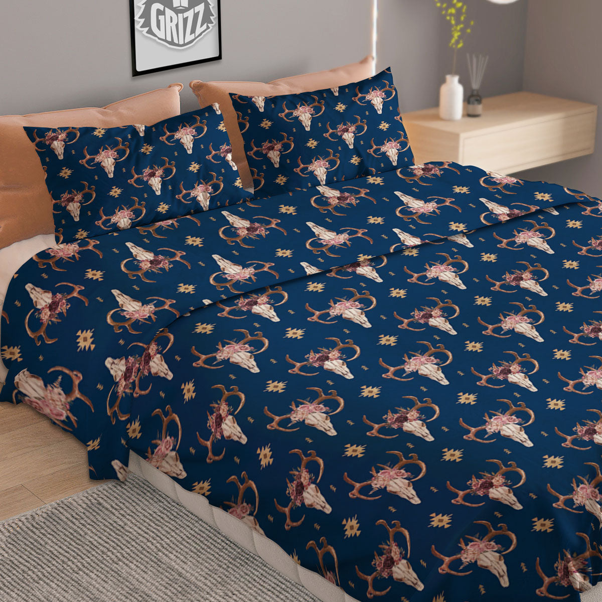 Santa Claus Cute Print Pattern Duvet Cover Bedding Set