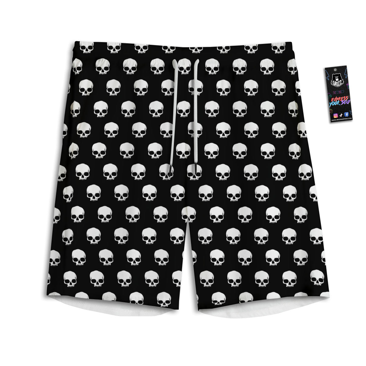 Spider Web Halloween Print Pattern Men's Athletic Shorts