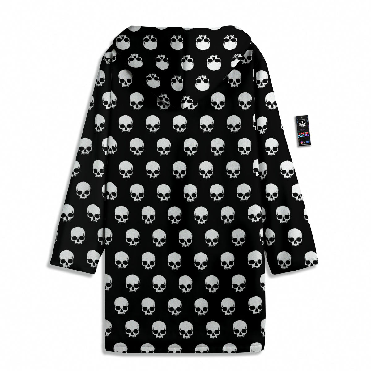 Skull Emo Print Pattern Men's Windbreaker Jacket-grizzshop
