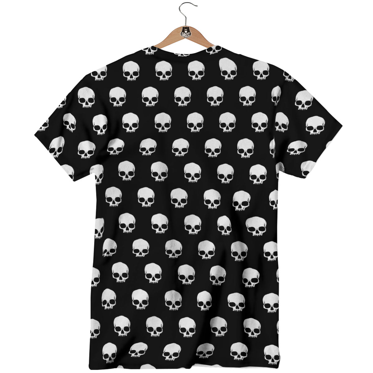 Skull Emo Print Pattern T-Shirt-grizzshop