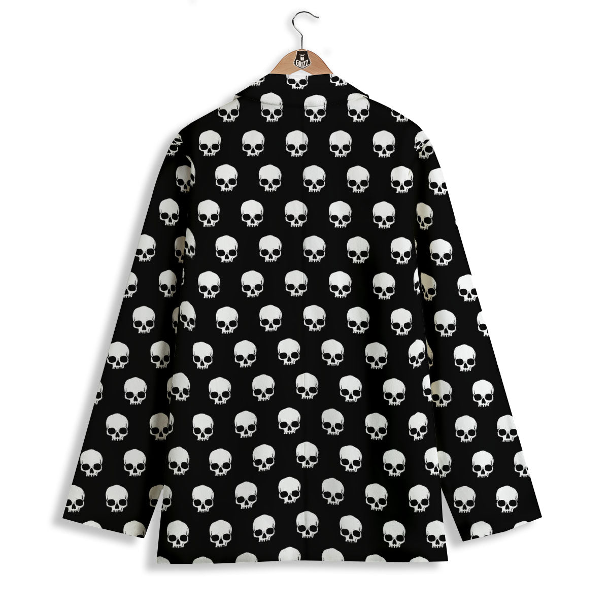 Skull Emo Print Pattern Women's Blazer-grizzshop
