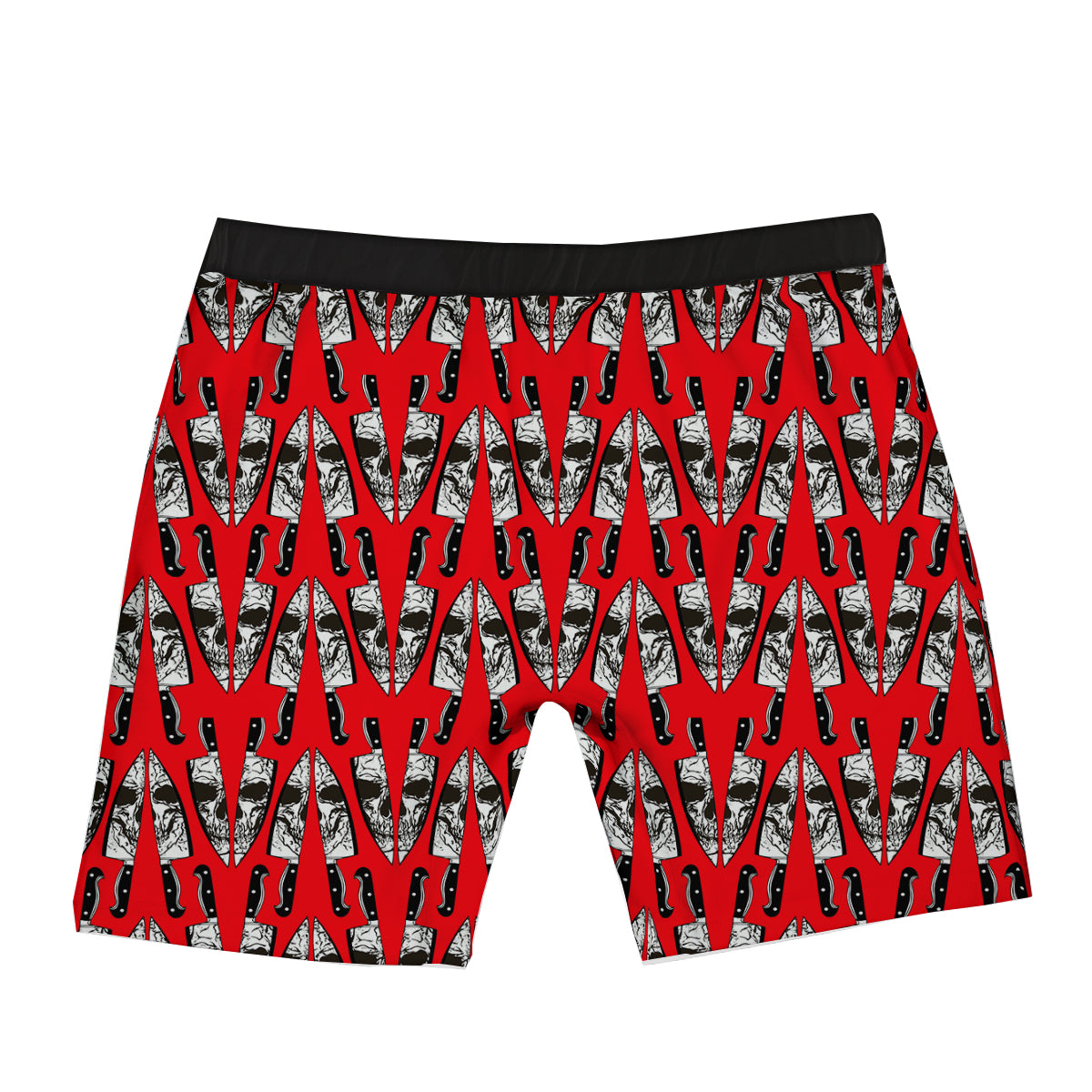 Skull Face Reflection Knife Print Pattern Boxer Briefs-grizzshop