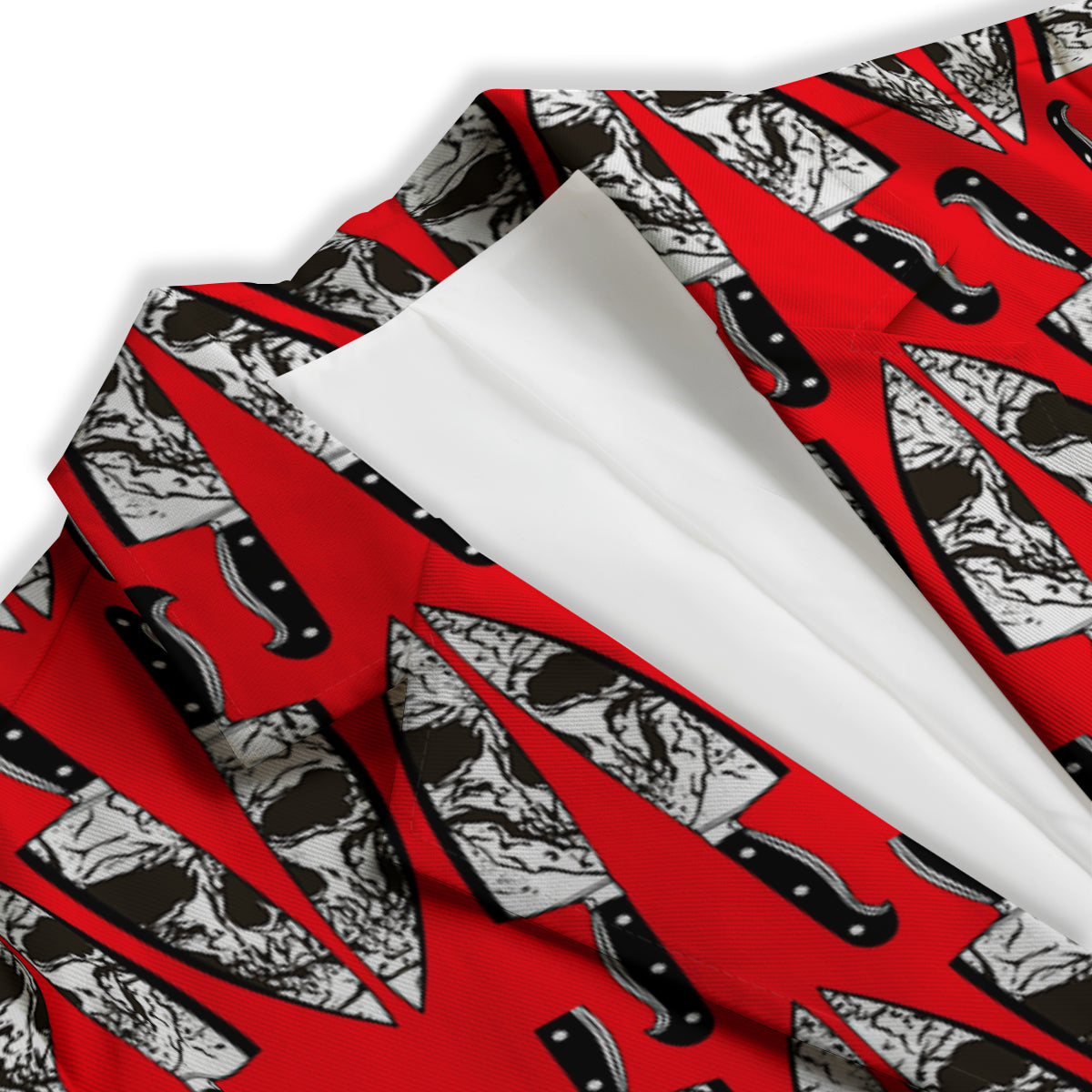 Skull Face Reflection Knife Print Pattern Women's Blazer-grizzshop