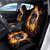 Skull Flaming And Cross Wrench Print Car Seat Covers-grizzshop