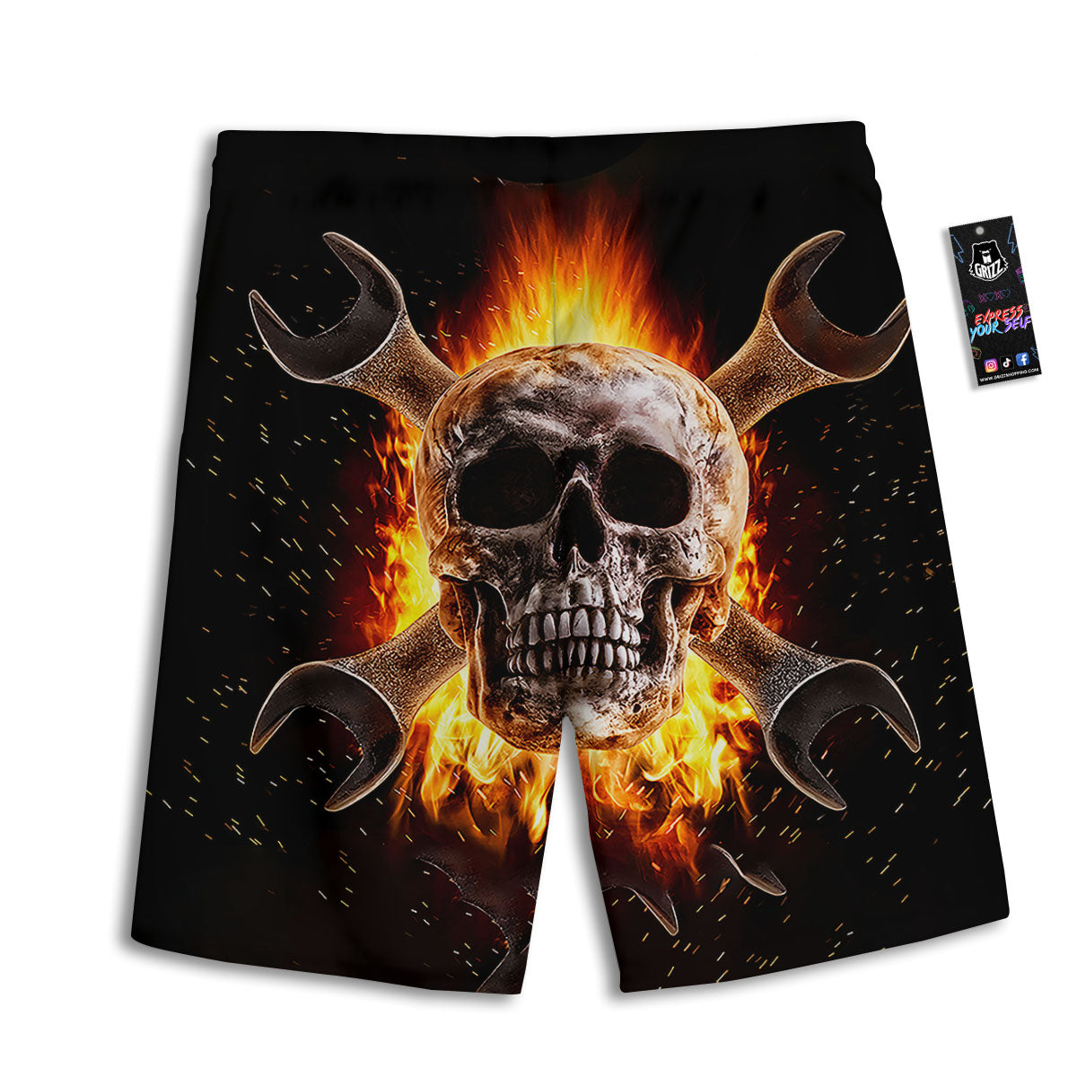 Spiritual Elephant Indian Tribal Print Men's Athletic Shorts