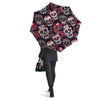 Skull Flower Red Sugar Print Pattern Umbrella-grizzshop