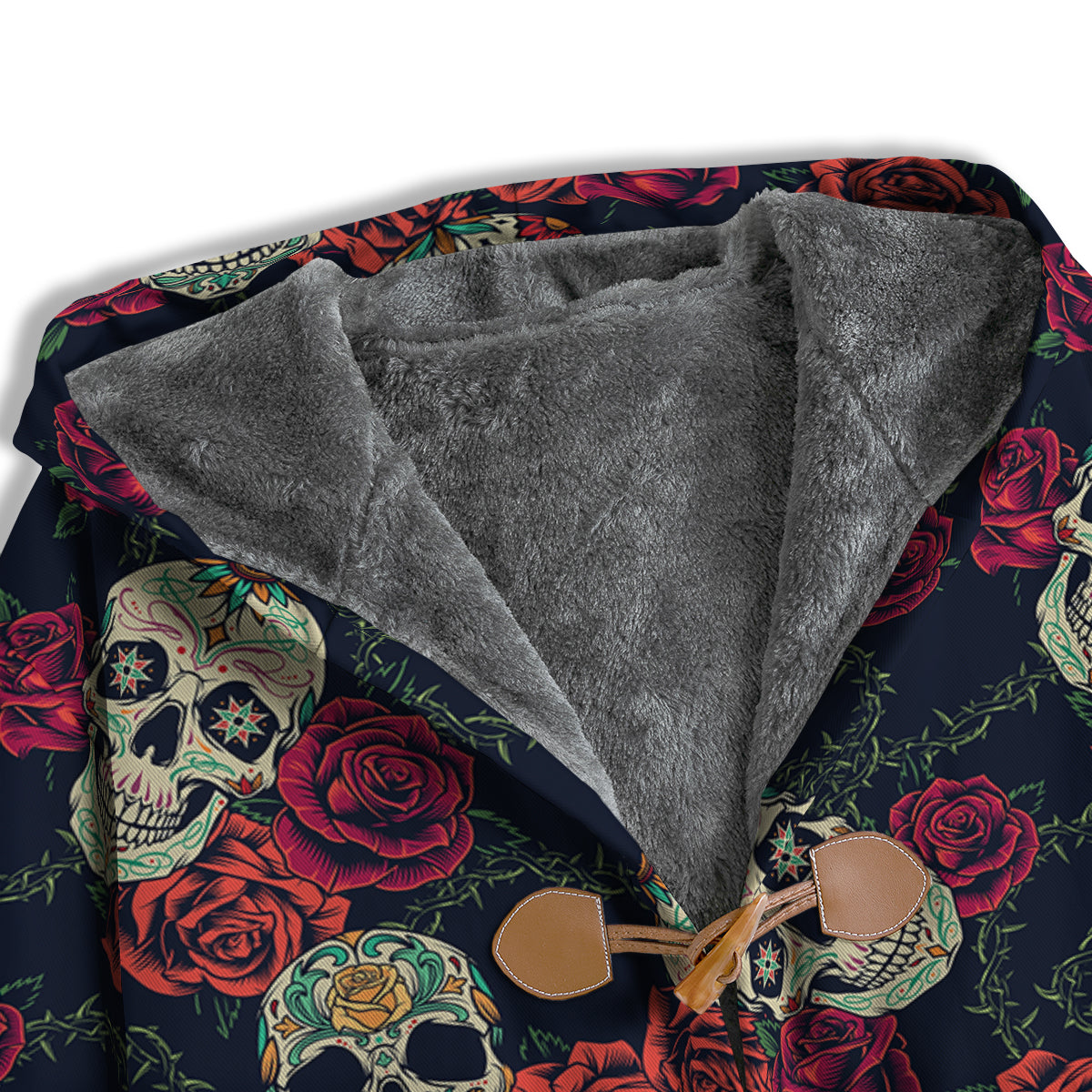 Skull Flowers Vintage Print Pattern Men's Windbreaker Jacket-grizzshop