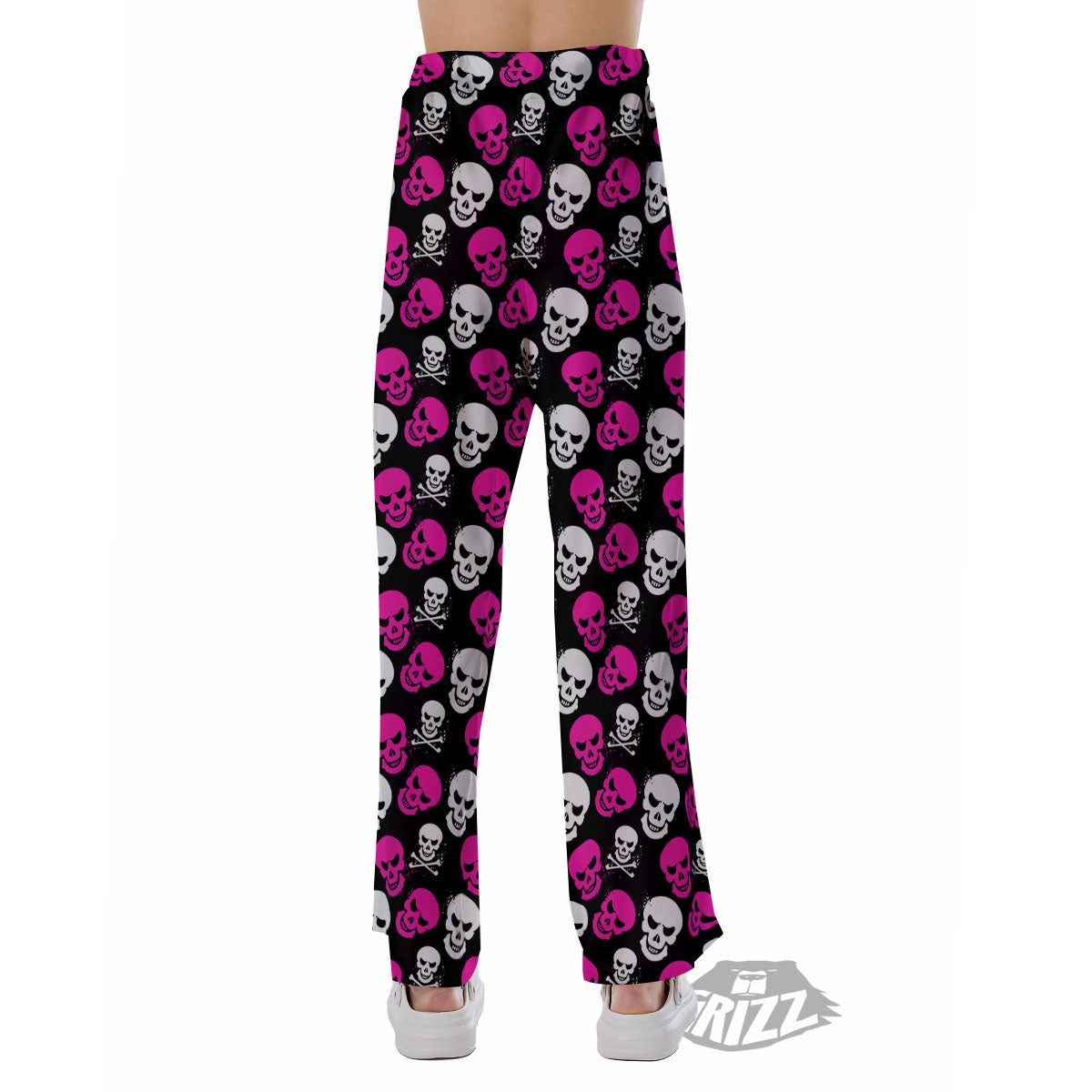Skull Girly Emo Print Pattern Pajama Pants-grizzshop