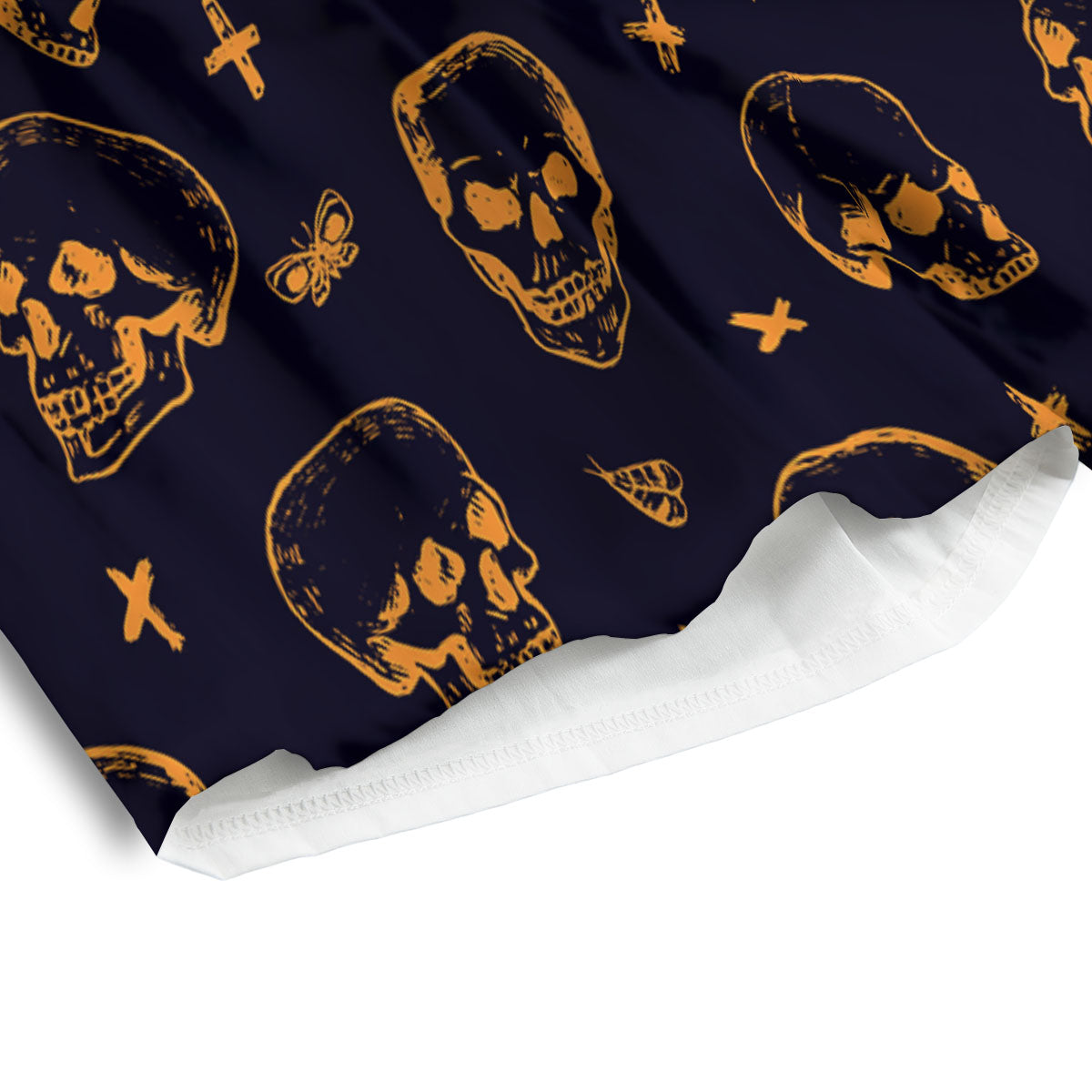 Skull Halloween Print Pattern Men's Athletic Shorts