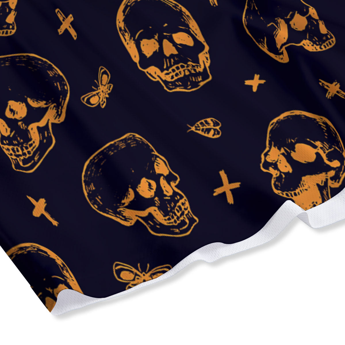 Skull Halloween Print Pattern Mesh Shorts