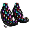 Skull Head Fire Colorful Print Pattern Car Seat Covers-grizzshop