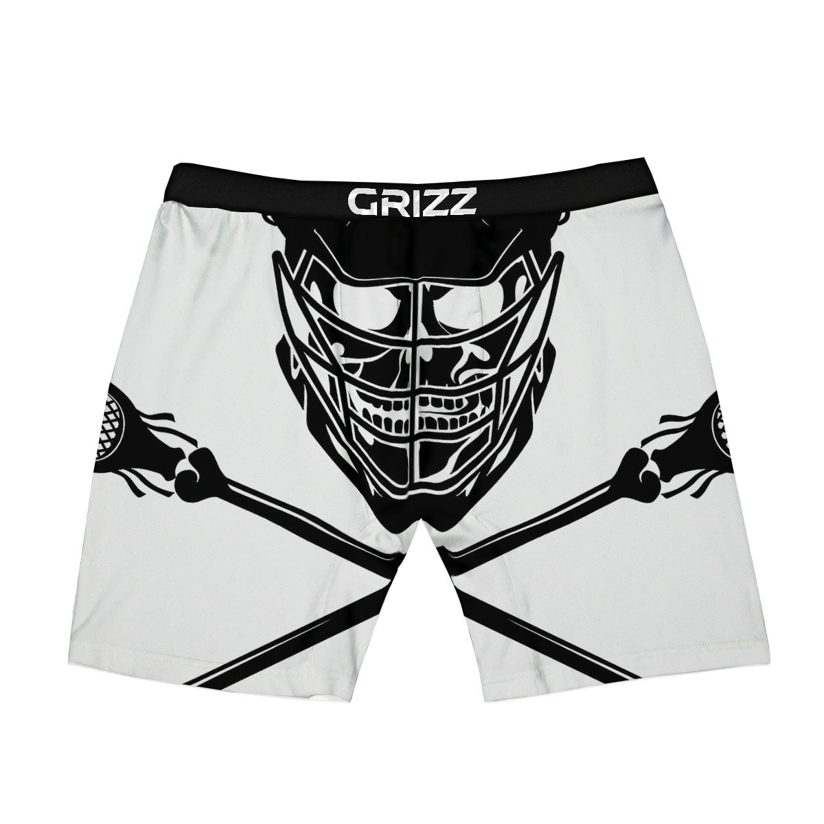 Skull Lacrosse Print Boxer Briefs-grizzshop