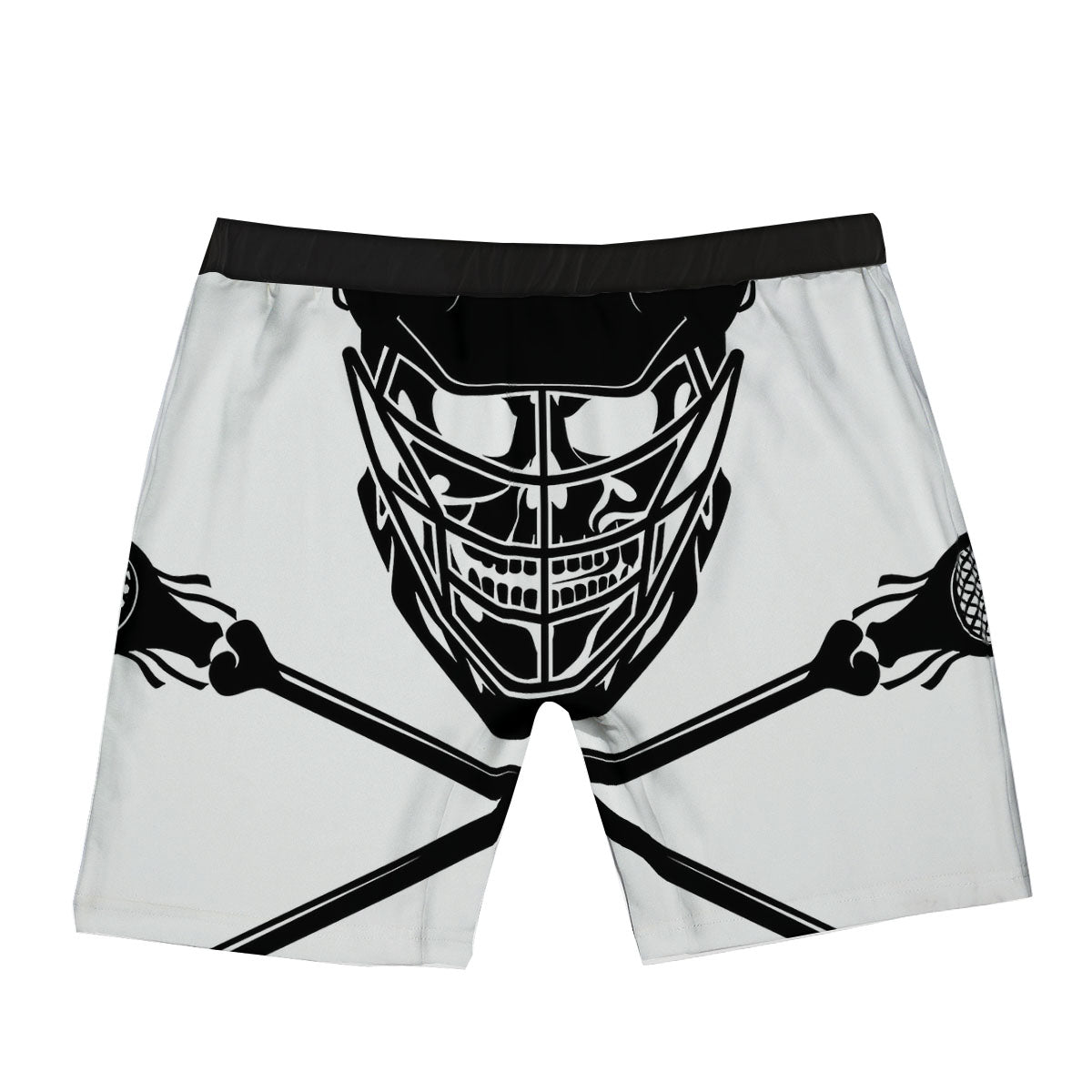 Skull Lacrosse Print Boxer Briefs-grizzshop
