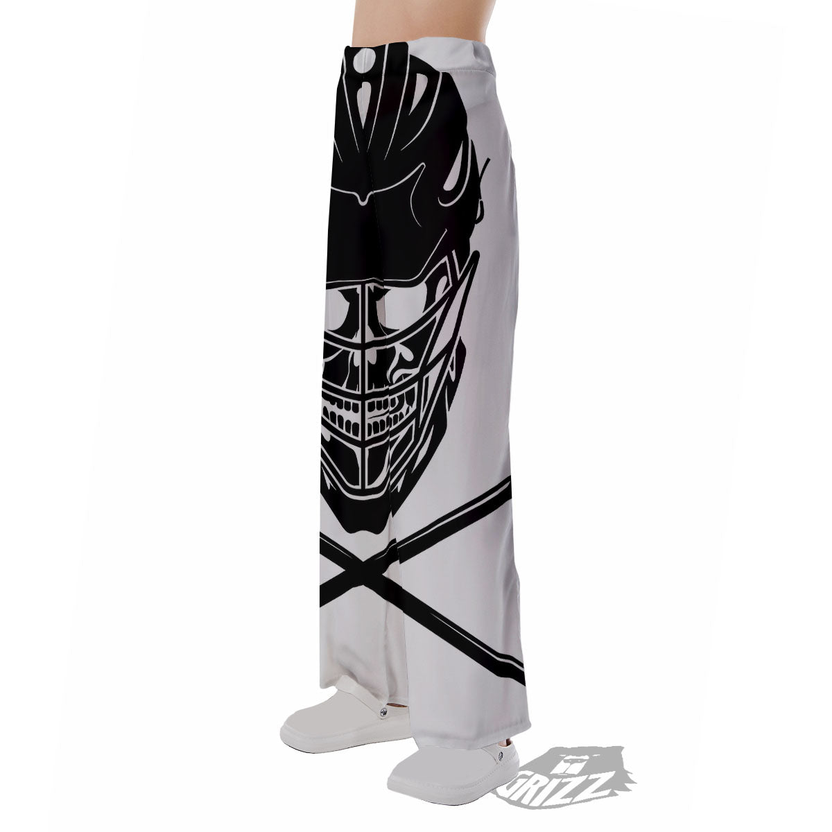 Skull Lacrosse Print Pajama Pants-grizzshop