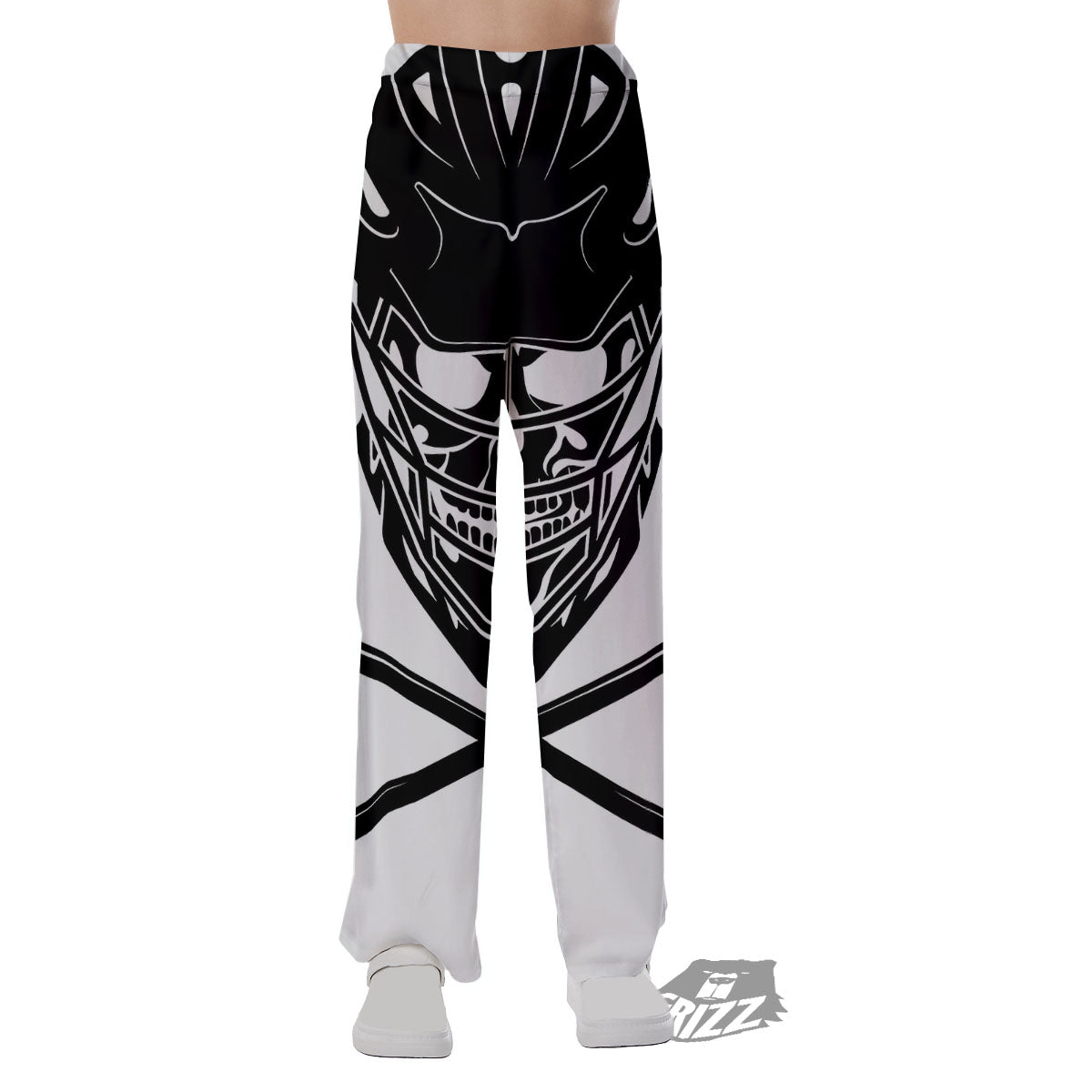 Skull Lacrosse Print Pajama Pants-grizzshop