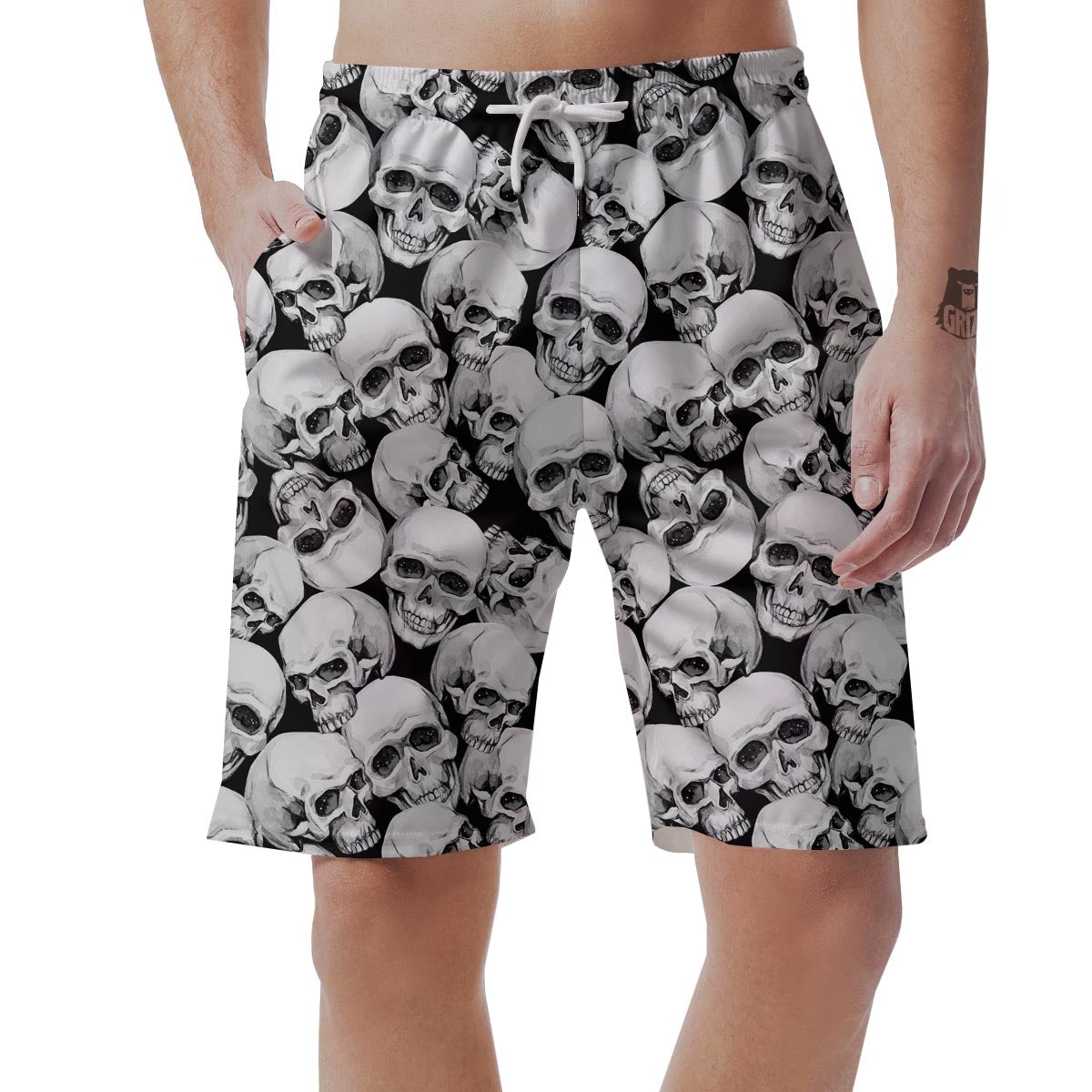 Skull Men's Shorts-grizzshop